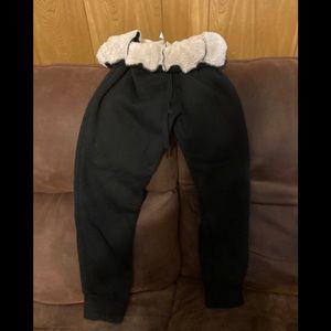 Warm wool sweatpants